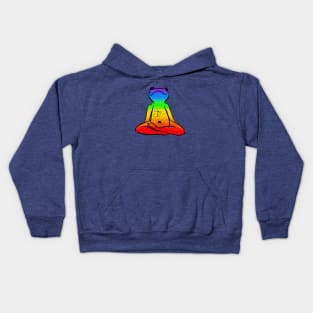 Yoga Bellies Meditation Rainbow Frog Kids Hoodie